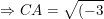 \small \Rightarrow CA=\sqrt{(-3)^2+(-3)^2}=\sqrt{18}=3\sqrt{2}
